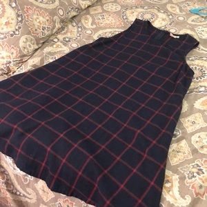 Navy and plaid dress